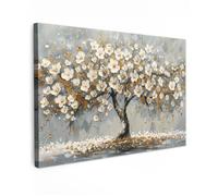 Impression sur Toile 140x90 cm - Décoration Murale Peinture - Motif Arbre blanc - MuchoWow