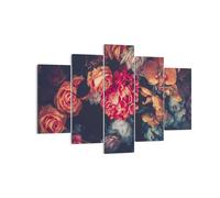 Impression sur Toile 150x100cm Tableaux Image Photo Bouquet Fleurs Roses