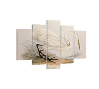 Impression sur Toile 150x100cm Tableaux Image Photo Oiseau blanc héron