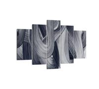 Impression sur Toile 150x100cm Tableaux Image Photo Peinture Brosse Noir