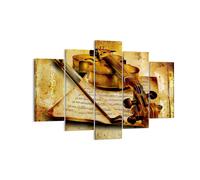 Impression sur Toile 150x100cm Tableaux Image Photo Violon instrument notes