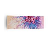 Impression sur Toile 160x50cm Tableaux Image Photo Bouquet Fleurs Roses