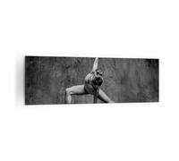Impression sur Toile 160x50cm Tableaux Image Photo Danse Figure Noir Et Blanc