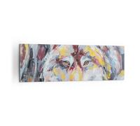 Impression sur Toile 160x50cm Tableaux Image Photo Huile Loup Chien Decoration