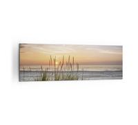 Impression sur Toile 160x50cm Tableaux Image Photo Ouest Le Soleil Plage