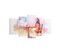 Impression sur Toile 160x85cm Tableaux Image Photo femme urbain thé Paris