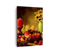 Impression sur Toile 50x70cm Tableaux Image Banane panier nourriture fruits