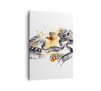 Impression sur Toile 50x70cm Tableaux Image Photo Film projecteur illustration