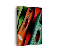 Impression sur Toile 50x70cm Tableaux Image Photo Guitare musique instrument