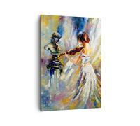 Impression sur Toile 50x70cm Tableaux Image Photo Pièce Femme Artiste Decoration