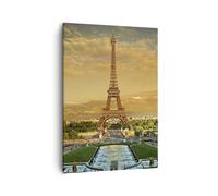 Impression sur Toile 50x70cm Tableaux Image Photo Tour Eiffel France Paris
