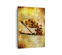 Impression sur Toile 50x70cm Tableaux Image Photo Violon instrument notes