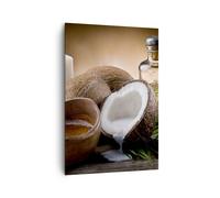 Impression sur Toile 70x100cm Tableaux Image Noix de coco huile savon paume