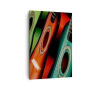 Impression sur Toile 70x100cm Tableaux Image Photo Guitare musique instrument