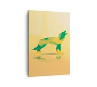 Impression sur Toile 70x100cm Tableaux Image Photo Wolf moderne graphique