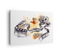 Impression sur Toile 70x50cm Tableaux Image Photo Film projecteur illustration