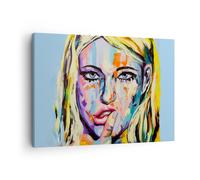 Impression sur Toile 70x50cm Tableaux Image Photo Huile peinture portrait femme