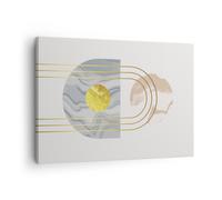 Impression sur Toile 70x50cm Tableaux Image Photo Moderne Or Abstrait Decoration