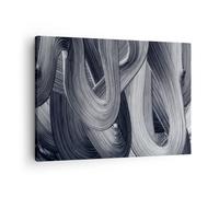 Impression sur Toile 70x50cm Tableaux Image Photo Peinture Brosse Noir