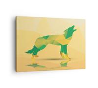 Impression sur Toile 70x50cm Tableaux Image Photo Wolf moderne graphique