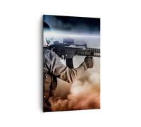 Impression sur Toile 80x120cm Tableaux Armée soldat tireur veste anti-balles