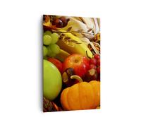 Impression sur Toile 80x120cm Tableaux Image Panier en osier fruits légumes