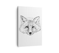 Impression sur Toile 80x120cm Tableaux Image Photo Wolf enfants croquis illustré