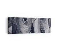 Impression sur Toile 90x30cm Tableaux Image Photo Peinture Brosse Noir