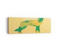 Impression sur Toile 90x30cm Tableaux Image Photo Wolf moderne graphique