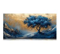 Impression sur Toile Arbre de vie,Peinture Affiche Moderne Abstrait Image Tableau Decoration Murale Salon Chambre 120x60 Sans cadre