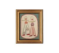 Impression sur toile encadrée en bois S2129 21 x 30 cm | Portrait occidental vintage pour chambre à coucher, bureau, salon, décoration d'intérieur