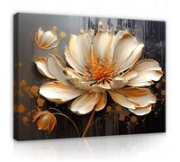 Impression sur Toile Fleur Art Abstraction 3D Effet Moderne 120x80 cm XXL Tableau Décoration Murale Salon Chambre pret a accroche