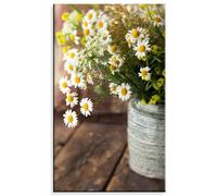 Impression sur toile, motif botanique, bouquet de fleurs, dimensions 60x100 cm