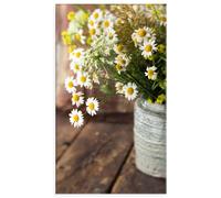 Impression sur toile, motif botanique, bouquet de fleurs, dimensions 70x120 cm