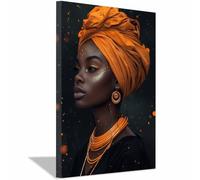 Impression sur Toile Photo Peinture Tableau Decoration Élégant Peinture Affiche Abstrait Image Tableau Decoration Murale Salon(Orange 97)-80x120cm Encadrée