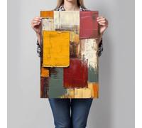 Impression sur Toile Style D'Art Abstrait, 1 Pièces Sans Cadre Blocs De Couleur Coups De Pinceau Tableau Decoration Murale, Multicolore Peinture Sur Toile pour Salon Chambre Salle de Bain, 40x60 cm