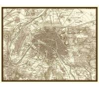Impression sur toile vintage de Paris, en sépia