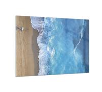 Impression sur Verre 100x70cm Tableaux Image Photo Plage Bord Mer Art Decoration