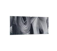 Impression sur Verre 120x50cm Tableaux Image Photo Peinture Brosse Noir