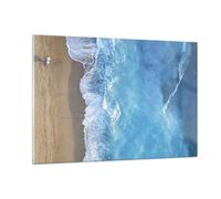 Impression sur Verre 120x80cm Tableaux Image Photo Plage Bord Mer Art Decoration