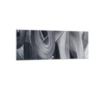 Impression sur Verre 140x50cm Tableaux Image Photo Peinture Brosse Noir