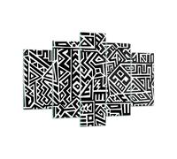 Impression sur Verre 150x100cm Tableaux Image Photo Op Art. Noir Blanc