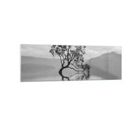 Impression sur Verre 160x50cm Tableaux Image Photo Arbre Symétrie Lac Decoration