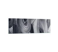 Impression sur Verre 160x50cm Tableaux Image Photo Peinture Brosse Noir