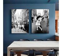 Impressions d'images vintage en noir et blanc, peinture sur toile, skate au travail, économisez de l'essence, affiche, amoureux, baiser, rue, art mural, décoration d'intérieur, 70 x 100 cm, sans cadre