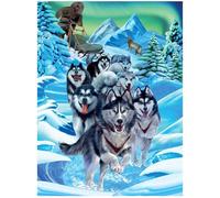 Impressions murales lenticulaires 3D de 3D LiveLife - Chien de traîneau de Deluxebase. Affiche 3D de chien sans cadre. Un parfait remplisseur de mur. Illustration originale sous licence de l'artiste