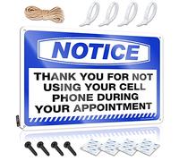 Impressions, panneaux muraux avec avis personnalisé « Thank You For Not Using Your Cell Phone during Your Rendez-vous » | Décoration murale rustique et moelleuse (20 x 30 cm)