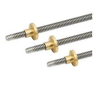 Imprimante 3D T12 Vis mère 12 mm de diamètre 2 mm 4 8 10 12 14 16 20 mm Pas 2 mm Longueur 100 mm 300 500 600 1000 mm avec écrou en cuivre, 1 pièce