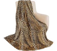 Imprimé LéOpard Jaune Plaid Polaire Confortable Chaude Et Pelucheuse en Flanelle ImpriméE 3D Parfaite Couverture Tout Doux pour Salon Lit Couverture Canapé (130x150 cm) Plaid Imprimé Guépard