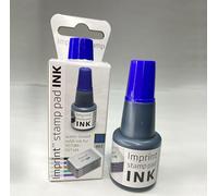 Imprint 7711 Recharge d'encre pour tampon encreur 9071M, 9072M, 9073M - 1 flacon de recharge 24 ml, bleu, encre à base d'eau, impression propre, taille 7,5 x 3 cm